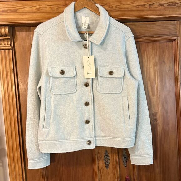 JOIE Boiled Wool Blend shaket Jacket seafoam
Size large NEW NWT - Picture 1 of 9